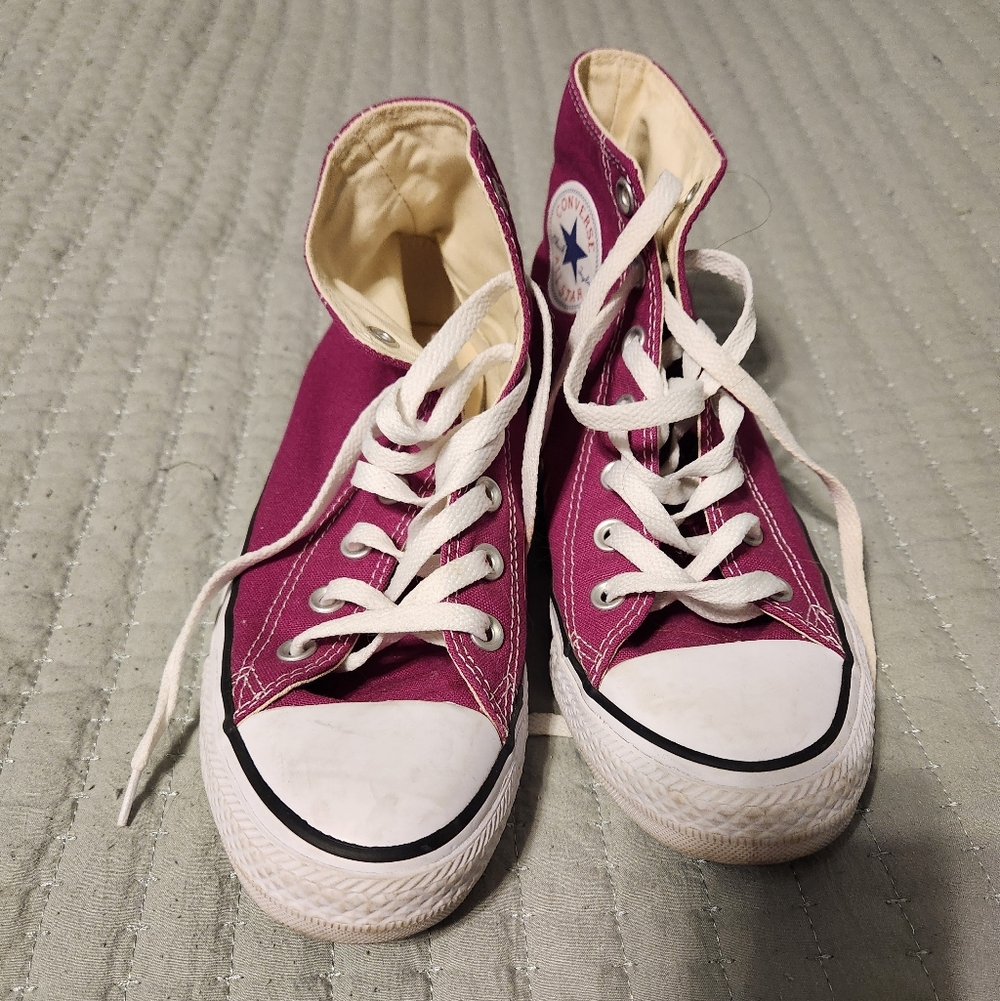 Magenta High Top Converse